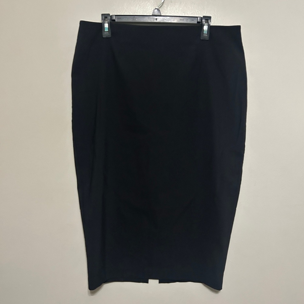 ASOS Design Pencil Skirt 14 Black Midi Professional Office Minimalist Fall Chic